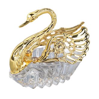 OEM Este Azucarero Con Forma De Cisne, Exquisitamente Elaborado Y Adornado Con Detalles Dorados, Es Una Pieza Decorativa Peque&ntilde;a, Delicada Y Llamativa De 