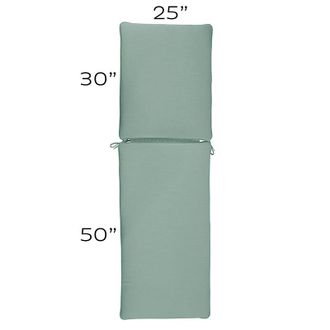 Ballard Designs Replacement Chaise Cushion - 25x80 - Fast Dry, Canopy Stripe Fawn/White - Ballard Designs