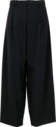 Max Mara Dames, Broeken, Zwart, Maat: S Katoen