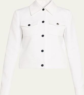 Michael Kors Silk-Cotton Pique Jacket