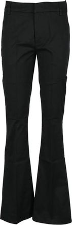 Dondup Wijde Broek - Dames - Wijde Broeken - Zwart - W32 - Katoen - Broeken