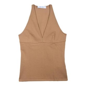 Max Mara Sleeveless Tops, female, Brown, Size: S Sfilata Top