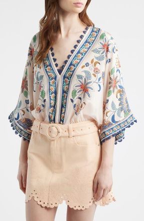 Farm Rio Floral Delhi Tapestry Bodysuit at Nordstrom, Size Xx-Small