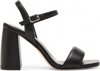 Steve Madden Mareena Sandal - Dames - Sandalen met hakken - Zwart - 40 EU - Leer - Schoenen