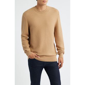 BOSS Imberto Textured Sweater in Medium Beige at Nordstrom, Size Xx-Large