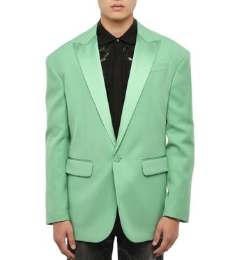 Dsquared2 Green Peaked Lapel Blazer