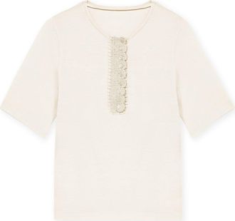 Fortela Cherry Crochet T-Shirt in Dove Grey at Nordstrom, Size X-Small Eu