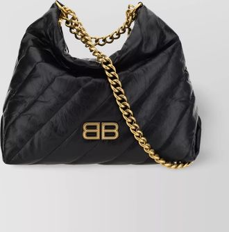 Balenciaga crush leather shoulder bag