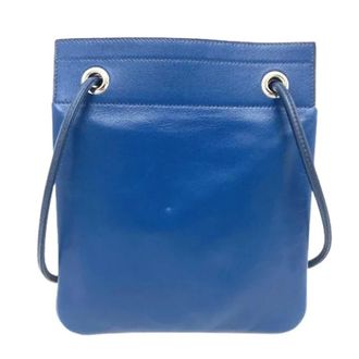 Herm&egrave;s Pre-owned Pochette Schoudertas - Dames - Pre-owned - Blauw - Maat: ONE Size Leer