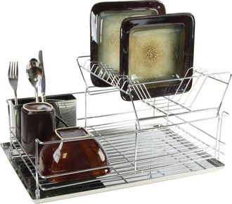 MegaChef 15.5 Inch Stainless Iron Shelf Dish Rack in Silver at Nordstrom