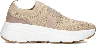 Twinset Schoenen, Dames, Beige, 39 EU, Beige/Roze Lage Top Chunky Sneakers