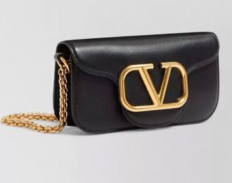 Valentino Garavani loc&ograve; small leather clutch bag