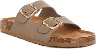 London Rag Gloriosa Double Strap Slide Sandal in Taupe at Nordstrom Rack, Size 7.5
