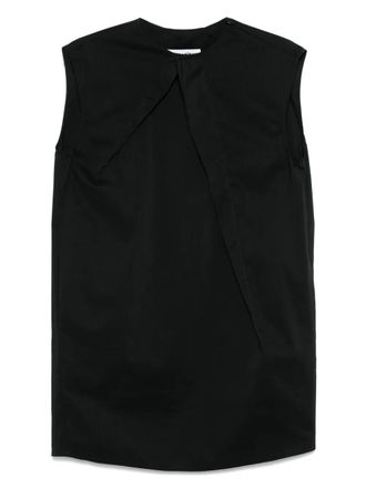 Maison Margiela pleated mini dress - women - Polyester/Cotton - 42 - Black