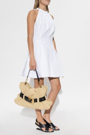 Balmain Sleeveless Cotton Dress, Womens, White