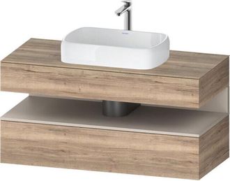 Duravit Duravit - Qatego Consola Mueble Bajo Lavabo, 1 Extra&iacute;ble, 1 Caj&oacute;n