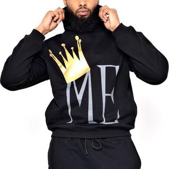 Dai Moda Mens Crown Me Hoodie in Black at Nordstrom, Size Xx-Large