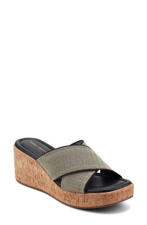 Easy Spirit Fawn Wedge Slide Sandal - Wide Width Available in Blk01 at Nordstrom, Size 8.5