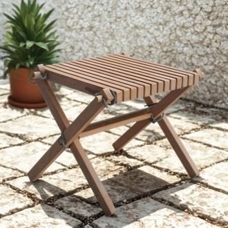 Wanda Collection Mesa Baja De Jard&iacute;n De Teca Gris Relax