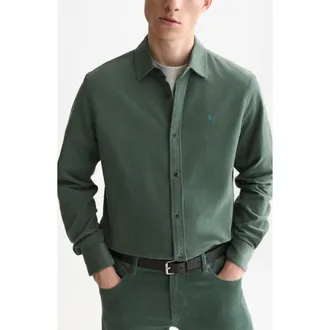 Scotch & Soda Regular Fit Corduroy Button Up Shirt in Dark Forest at Nordstrom, Size Xx-Large