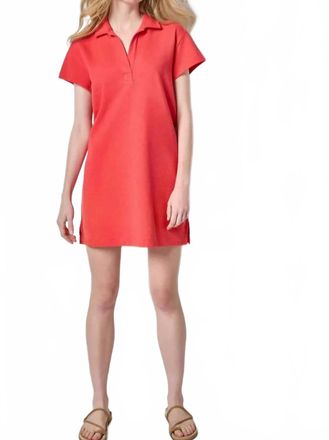 Lilla P Textured Terry Tunic Dress In Zinnia