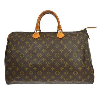 Louis Vuitton Speedy Handbag Monogram Canvas Brown Canvas Handbag (Pre-Owned)