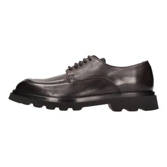 Doucal's Leren veterschoenen - Heren - Veterschoenen - Grijs - 40 EU - Leer - Schoenen