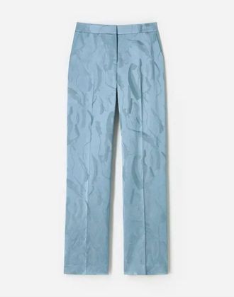 Lafayette 148 New York Womens Gates Straight Leg Pants In Paper Blue