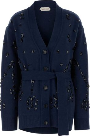 Alberta Ferretti Cardigan con decorazione - Blu