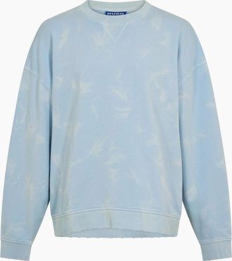 HUGO BOSS Mens Nustroyos Crew Neck Drop Shoulder Sweatshirt - Navy - Size: 36