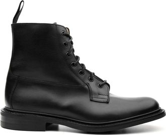 Trickers Burford Country Boot - Heren - Veterlaarzen - Zwart - 40 1/2 EU - Leer - Schoenen