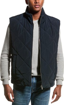 HUGO BOSS quilted navy men's full zip vest size 38/M discount