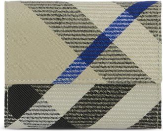 Burberry checked leather wallet - women - Polyester/Lambskin/Cotton - One Size - Neutrals