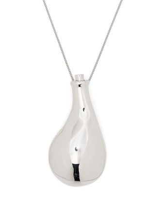 Courr&egrave;ges Flask-pendant necklace - Silver