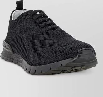 Kiton leather lace-up sneakers