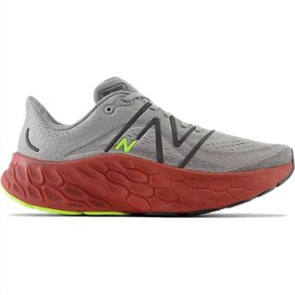 New Balance Mens Fresh Foam X More V4 Running Shoes In Harbor Grey Brick Red