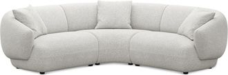 Castlery Auburn Sectional Sofa Customized, (Performance Boucle) Light Grey, Spill Resistant, Modular for Sofas by Castlery