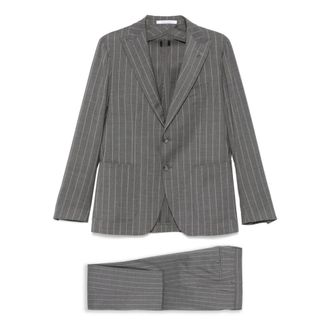 Tagliatore Single Breasted Suits, male, Gray, Size: 3XL Tagliatore Dresses Grey
