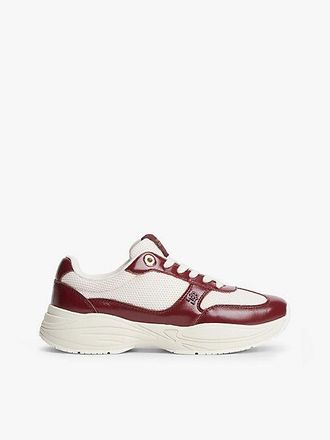 Tommy Hilfiger TH Monogram Mixed Texture Leather Trainers