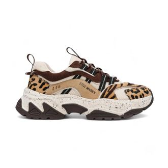 Steve Madden Schoenen, Dames, Veelkleurig, 39 EU, Su&egrave;de, Chunky Animalier Sneakers