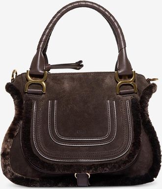 Chlo&eacute; Handtasche aus Wollpelz mit Steppn&auml;hten Marcie