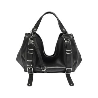 Diesel Tassen, Dames, Zwart, ONE Size, Leer, D-One Medium Tophandle