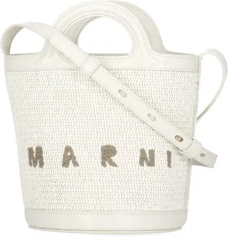 Marni Tropicalia Shoulder Bag with Contrasting Embroidered Logo
