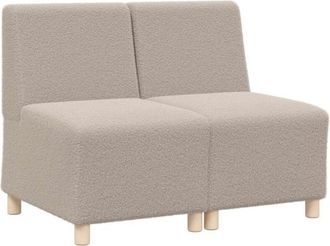 vidaXL Vidaxl - Unidad de Sofá Modular sin Brazos 2 pcs Gris claro