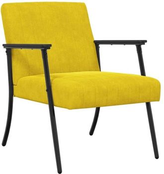 vidaXL Armchair Yellow 59 x 75 x 78 cm Velvet vidaXL