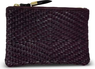 Kempton & Co. Womens Woven Small Pouch In Oxblood