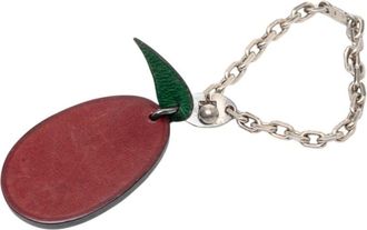 Herm&egrave;s Pre-owned Hermes Leather Plum Bag Charm Ladies 9QDX9TU7U7SL3D5M