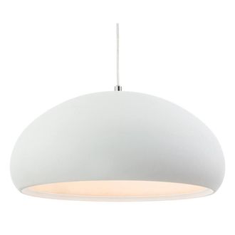 Netlighting Costa 1 Light Dome Ceiling Pendant Rough Sand White E27