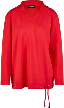 Doris Streich V-hals Sweatshirt - Heren - Sweatshirts - Rood - 2XL - Polyester - Hoodies & sweatvesten