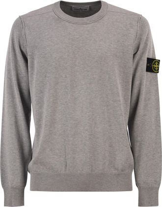 Stone Island trui met ronde hals en kleine revers